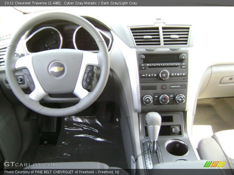 Cyber Gray Metallic / Dark Gray/Light Gray 2012 Chevrolet Traverse LS AWD