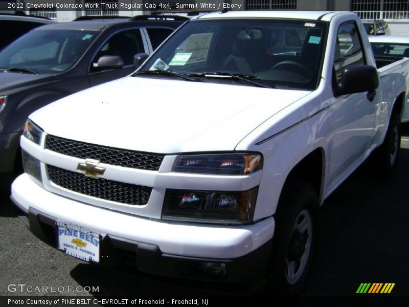 Summit White / Ebony 2012 Chevrolet Colorado Work Truck Regular Cab 4x4