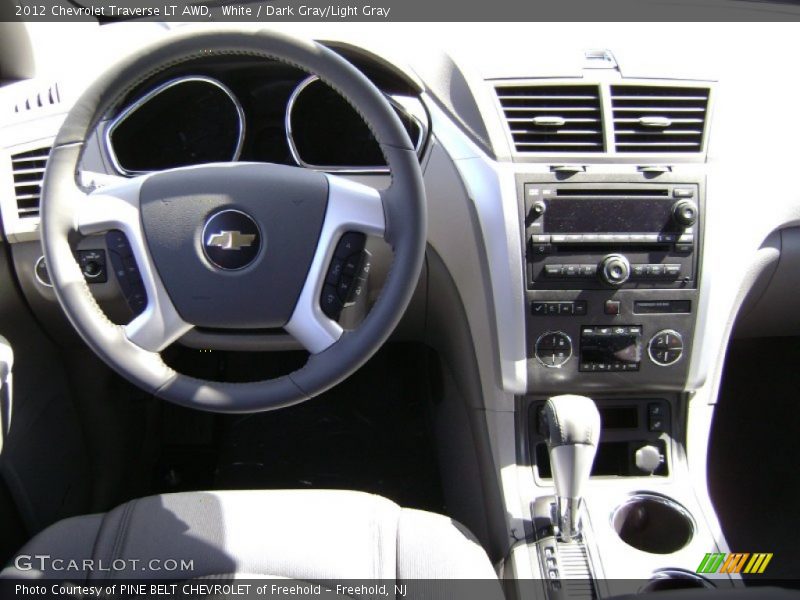 White / Dark Gray/Light Gray 2012 Chevrolet Traverse LT AWD