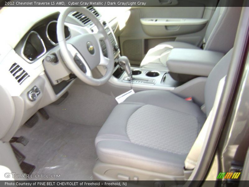 Cyber Gray Metallic / Dark Gray/Light Gray 2012 Chevrolet Traverse LS AWD