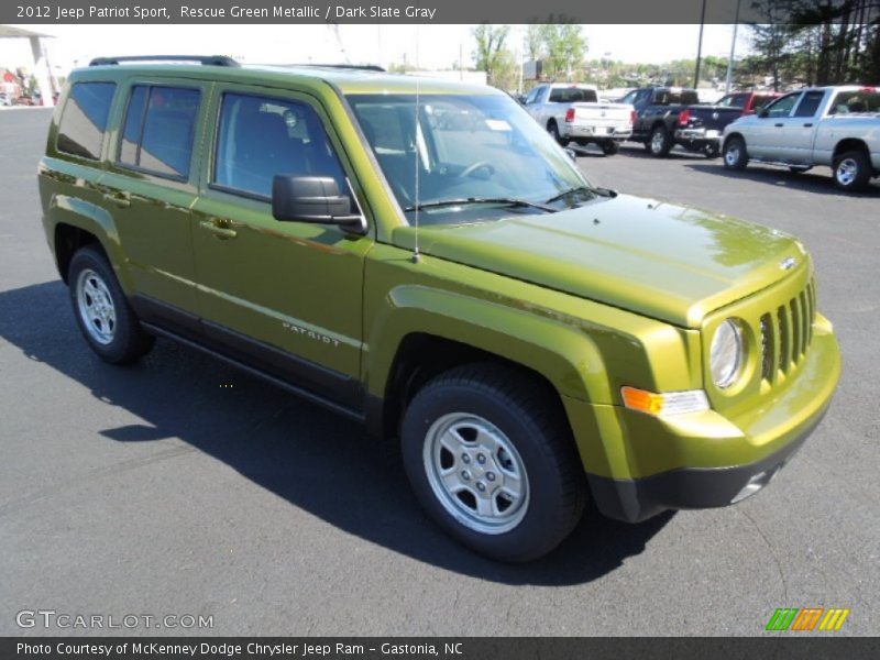 Rescue Green Metallic / Dark Slate Gray 2012 Jeep Patriot Sport