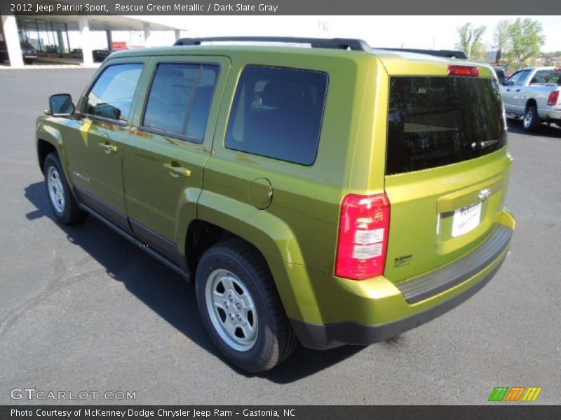 Rescue Green Metallic / Dark Slate Gray 2012 Jeep Patriot Sport