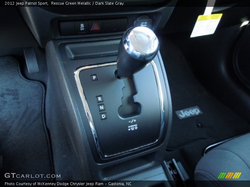 Rescue Green Metallic / Dark Slate Gray 2012 Jeep Patriot Sport