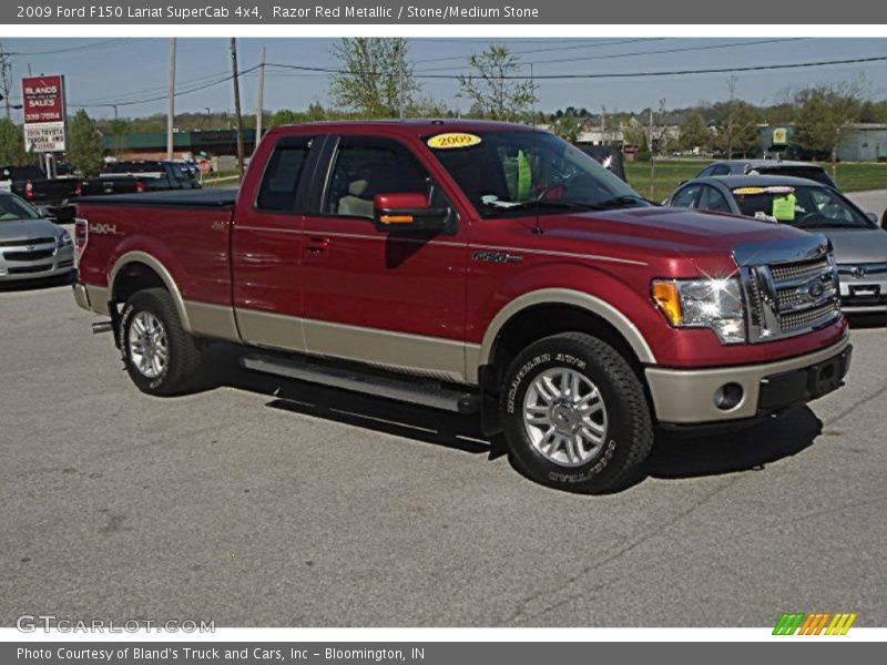 Razor Red Metallic / Stone/Medium Stone 2009 Ford F150 Lariat SuperCab 4x4