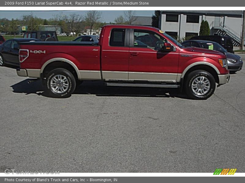 Razor Red Metallic / Stone/Medium Stone 2009 Ford F150 Lariat SuperCab 4x4