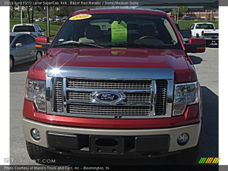 Razor Red Metallic / Stone/Medium Stone 2009 Ford F150 Lariat SuperCab 4x4