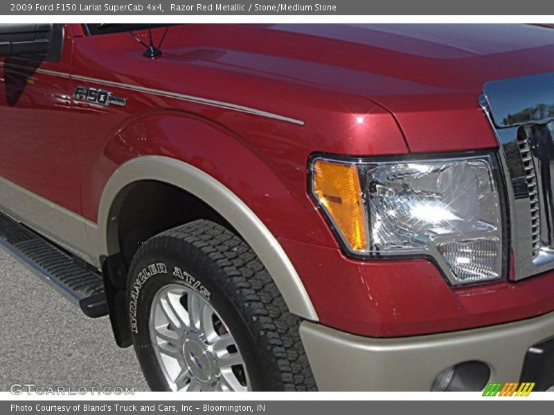 Razor Red Metallic / Stone/Medium Stone 2009 Ford F150 Lariat SuperCab 4x4
