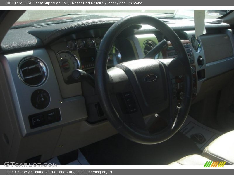 Razor Red Metallic / Stone/Medium Stone 2009 Ford F150 Lariat SuperCab 4x4