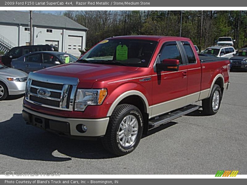 Razor Red Metallic / Stone/Medium Stone 2009 Ford F150 Lariat SuperCab 4x4