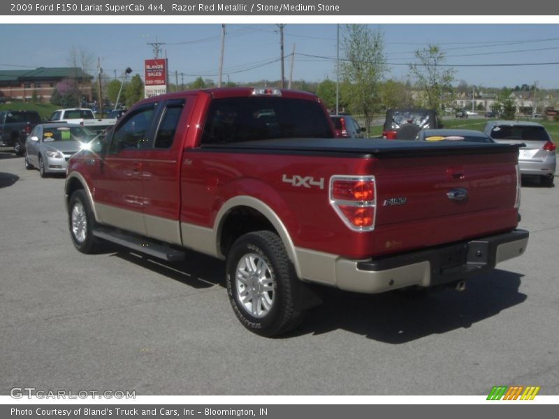 Razor Red Metallic / Stone/Medium Stone 2009 Ford F150 Lariat SuperCab 4x4