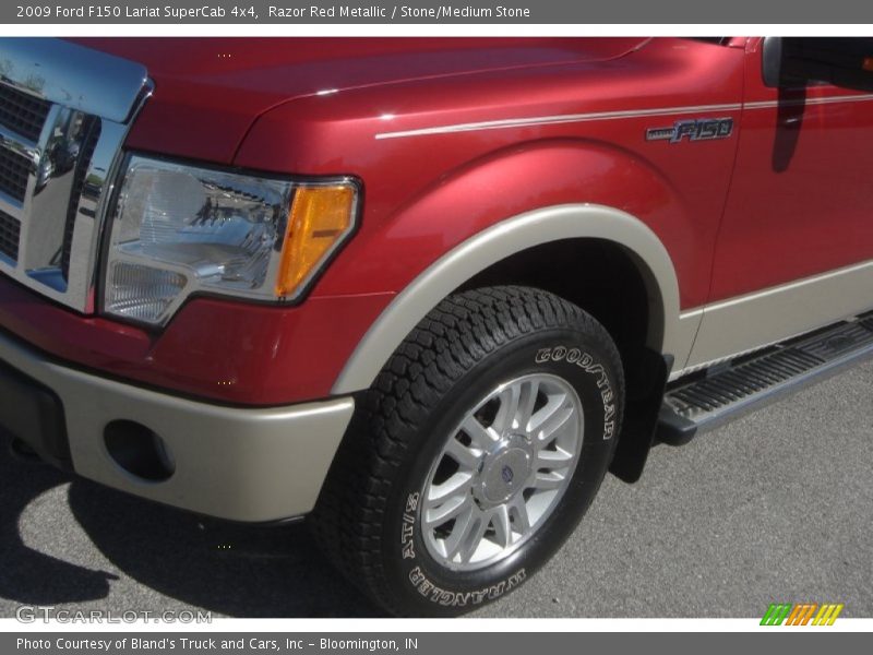 Razor Red Metallic / Stone/Medium Stone 2009 Ford F150 Lariat SuperCab 4x4