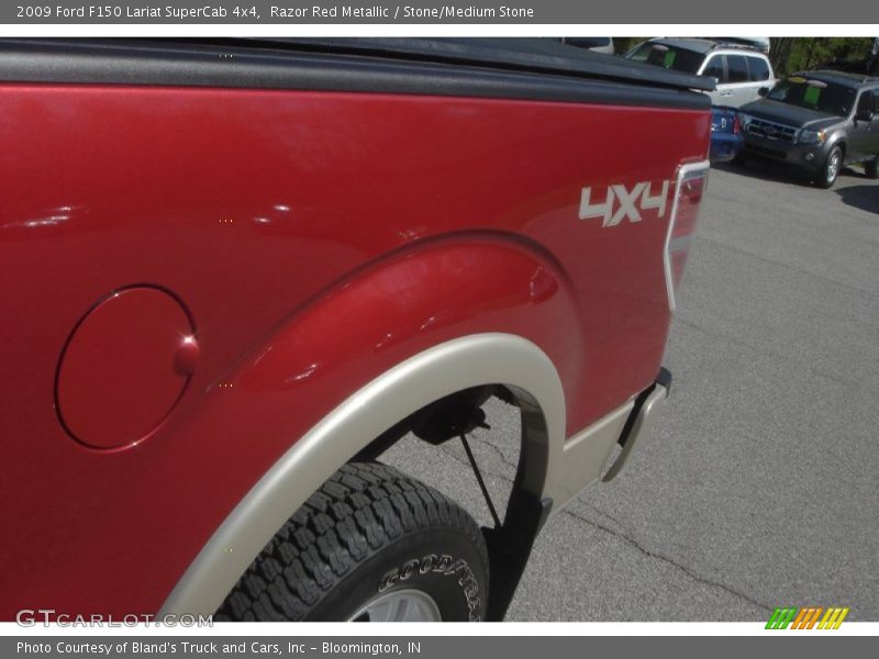 Razor Red Metallic / Stone/Medium Stone 2009 Ford F150 Lariat SuperCab 4x4