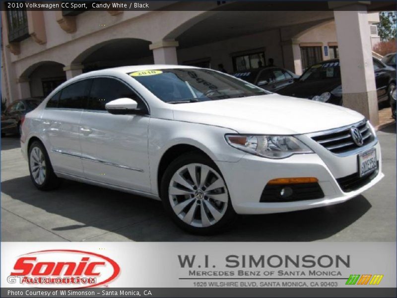 Candy White / Black 2010 Volkswagen CC Sport
