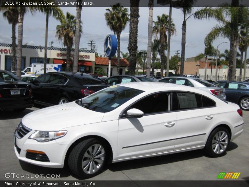 Candy White / Black 2010 Volkswagen CC Sport