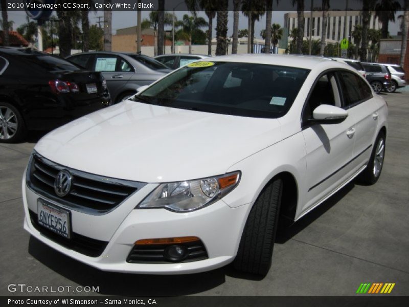 Candy White / Black 2010 Volkswagen CC Sport