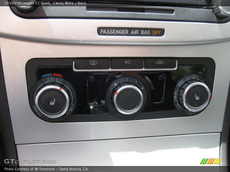 Candy White / Black 2010 Volkswagen CC Sport