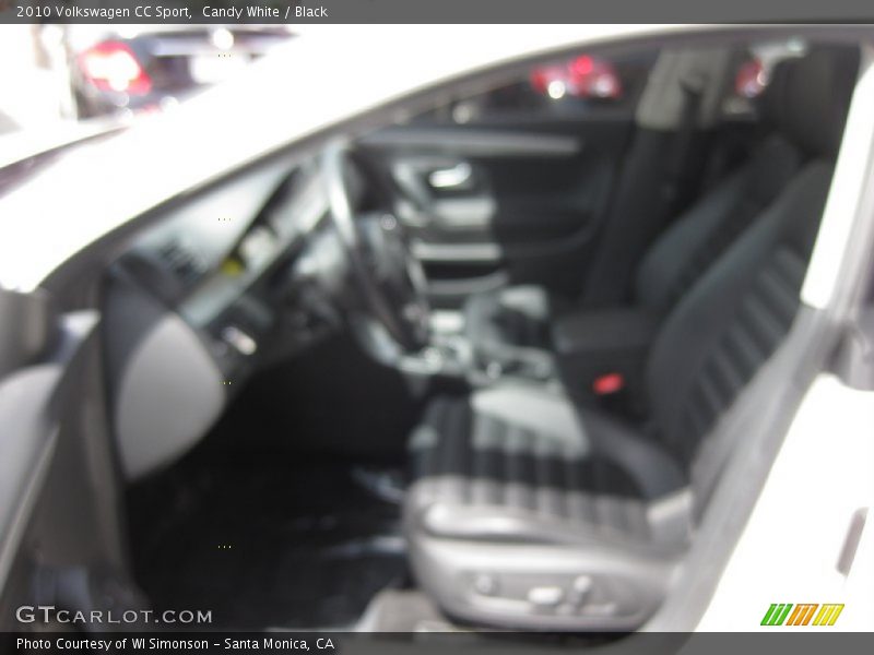 Candy White / Black 2010 Volkswagen CC Sport