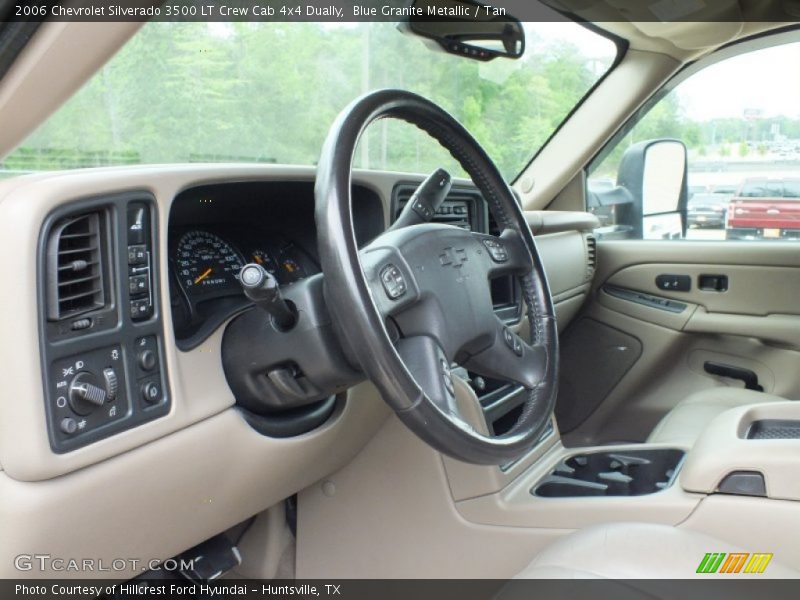 Blue Granite Metallic / Tan 2006 Chevrolet Silverado 3500 LT Crew Cab 4x4 Dually