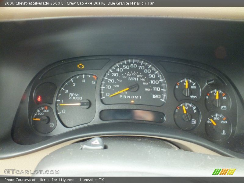 Blue Granite Metallic / Tan 2006 Chevrolet Silverado 3500 LT Crew Cab 4x4 Dually