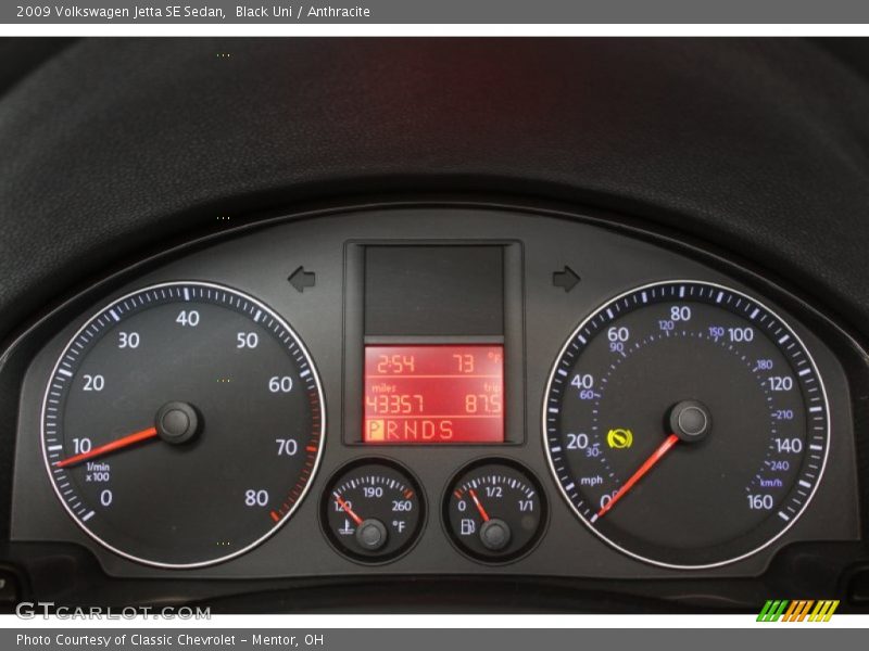 Black Uni / Anthracite 2009 Volkswagen Jetta SE Sedan