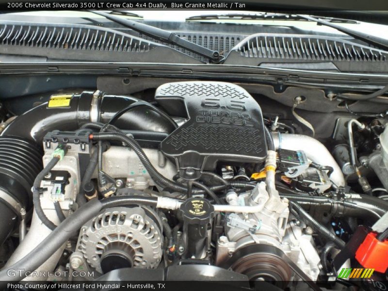 Blue Granite Metallic / Tan 2006 Chevrolet Silverado 3500 LT Crew Cab 4x4 Dually