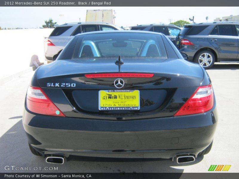 Black / Bengal Red 2012 Mercedes-Benz SLK 250 Roadster