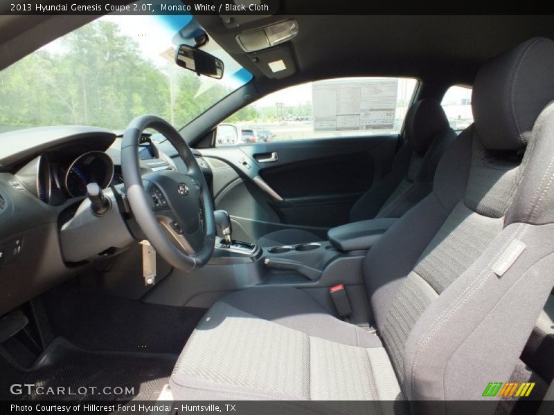 Monaco White / Black Cloth 2013 Hyundai Genesis Coupe 2.0T