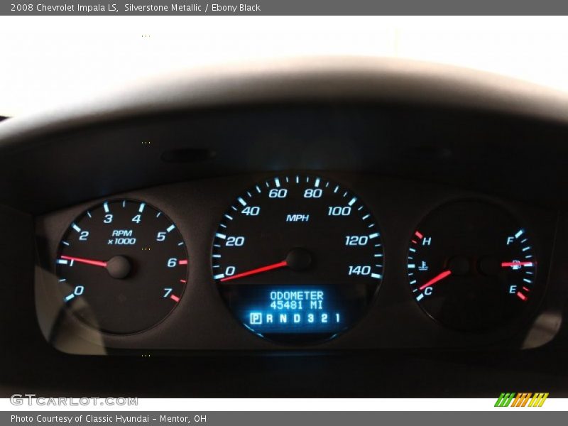 Silverstone Metallic / Ebony Black 2008 Chevrolet Impala LS