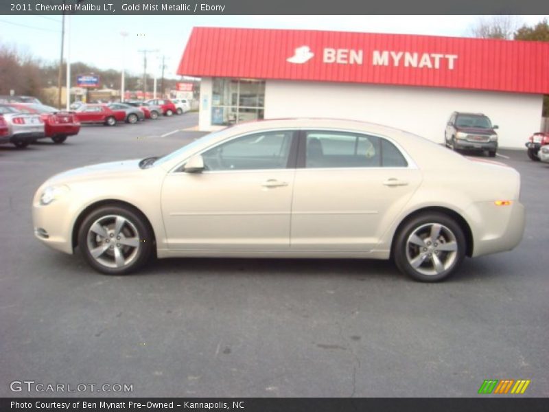 Gold Mist Metallic / Ebony 2011 Chevrolet Malibu LT