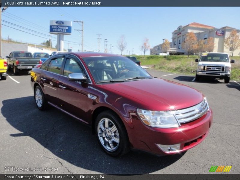 Merlot Metallic / Black 2008 Ford Taurus Limited AWD