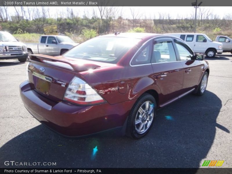 Merlot Metallic / Black 2008 Ford Taurus Limited AWD