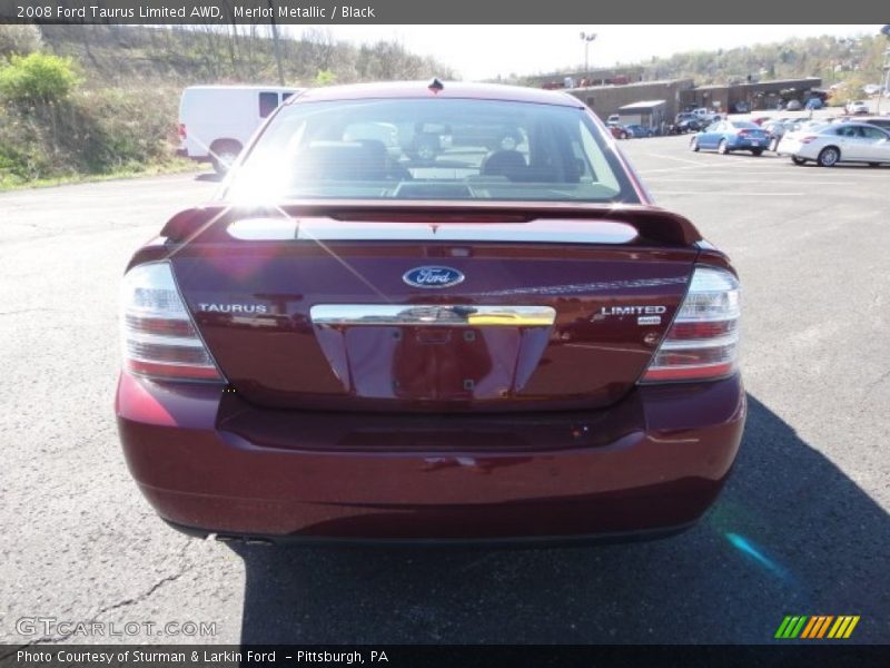 Merlot Metallic / Black 2008 Ford Taurus Limited AWD
