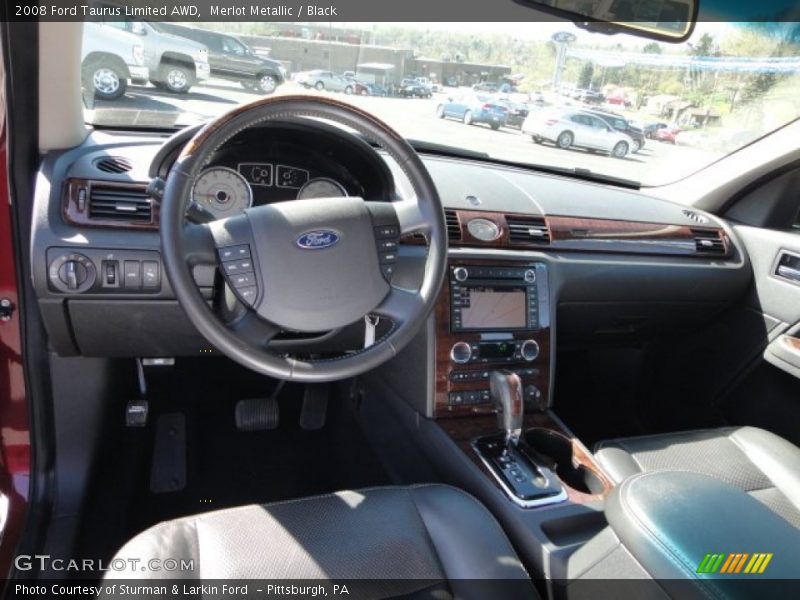 Merlot Metallic / Black 2008 Ford Taurus Limited AWD