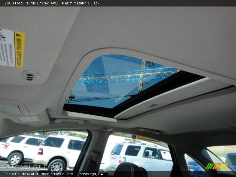 Merlot Metallic / Black 2008 Ford Taurus Limited AWD