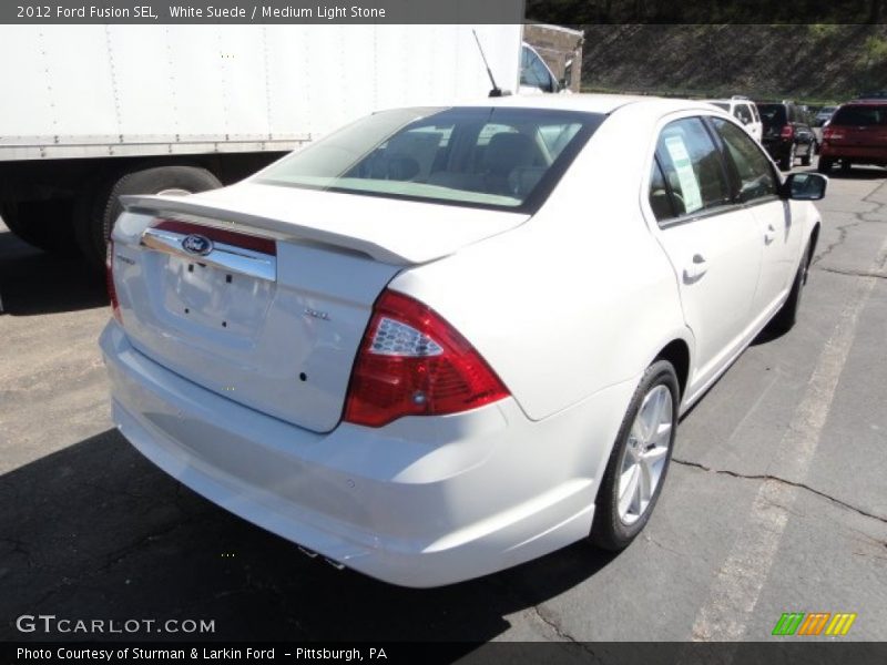 White Suede / Medium Light Stone 2012 Ford Fusion SEL