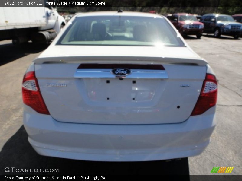 White Suede / Medium Light Stone 2012 Ford Fusion SEL