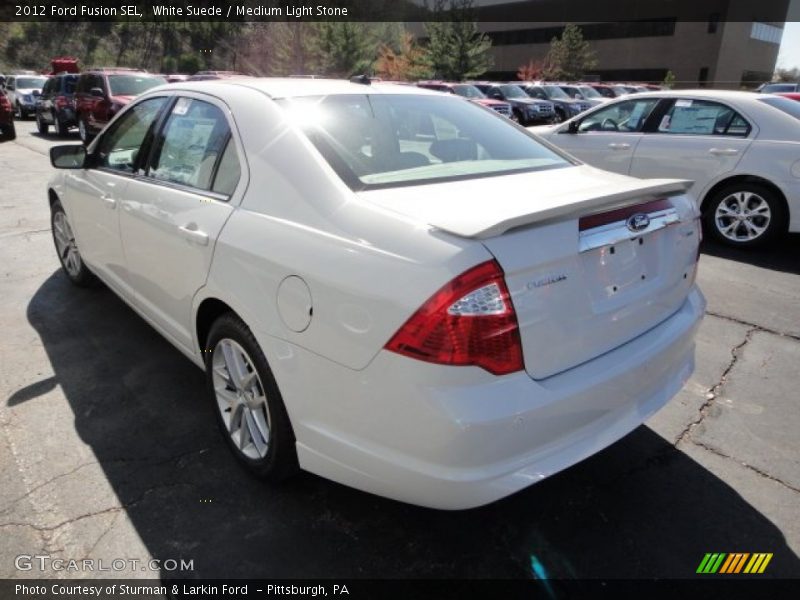 White Suede / Medium Light Stone 2012 Ford Fusion SEL