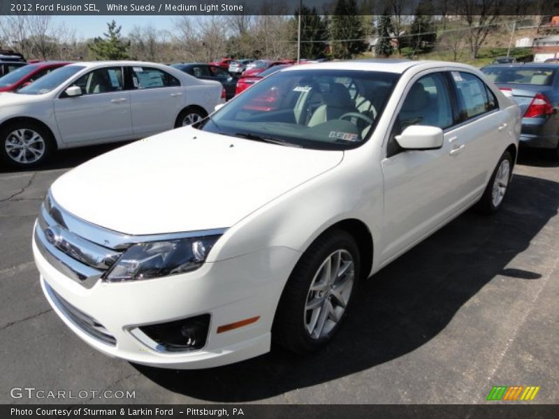 White Suede / Medium Light Stone 2012 Ford Fusion SEL