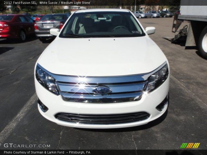 White Suede / Medium Light Stone 2012 Ford Fusion SEL