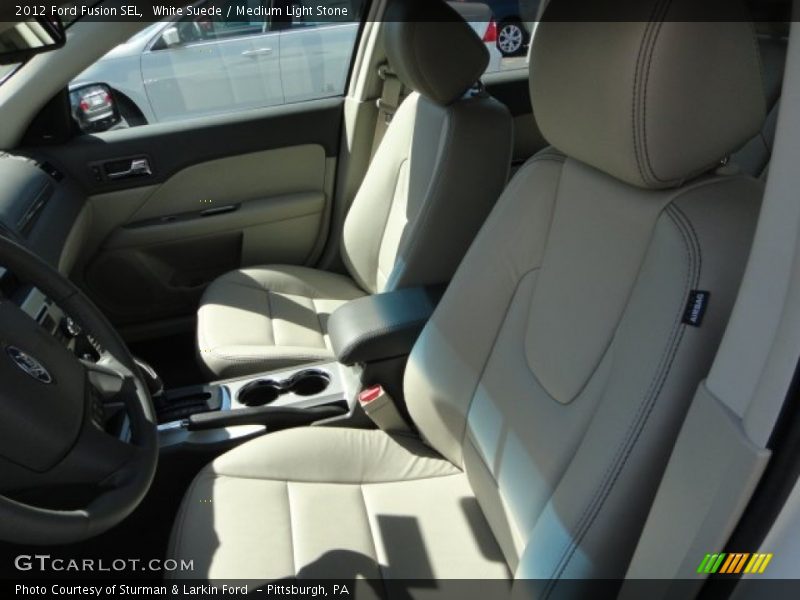 White Suede / Medium Light Stone 2012 Ford Fusion SEL