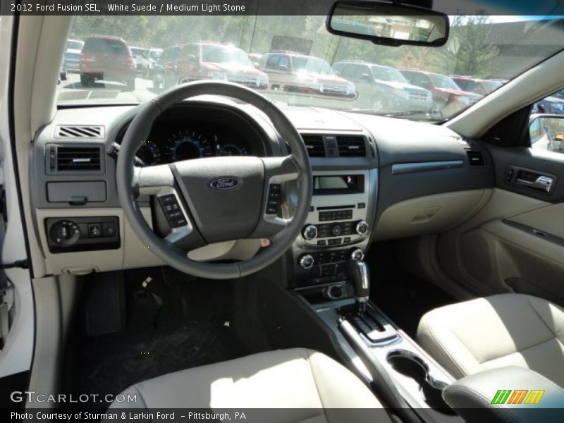White Suede / Medium Light Stone 2012 Ford Fusion SEL