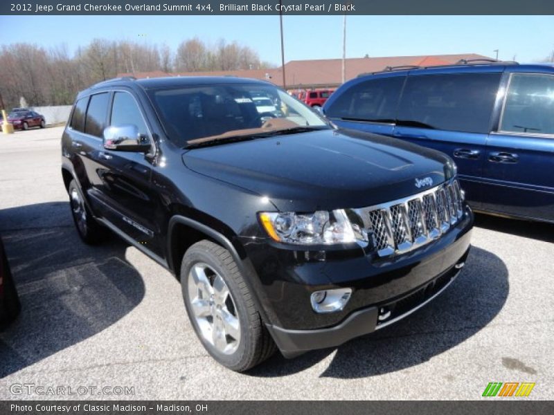 Brilliant Black Crystal Pearl / Black 2012 Jeep Grand Cherokee Overland Summit 4x4