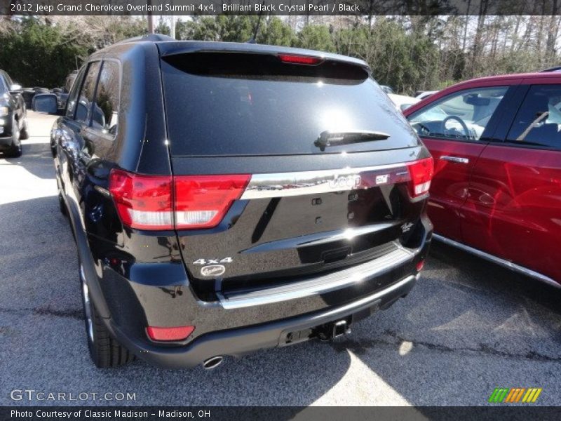 Brilliant Black Crystal Pearl / Black 2012 Jeep Grand Cherokee Overland Summit 4x4