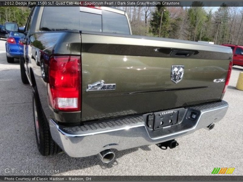 Sagebrush Pearl / Dark Slate Gray/Medium Graystone 2012 Dodge Ram 1500 SLT Quad Cab 4x4