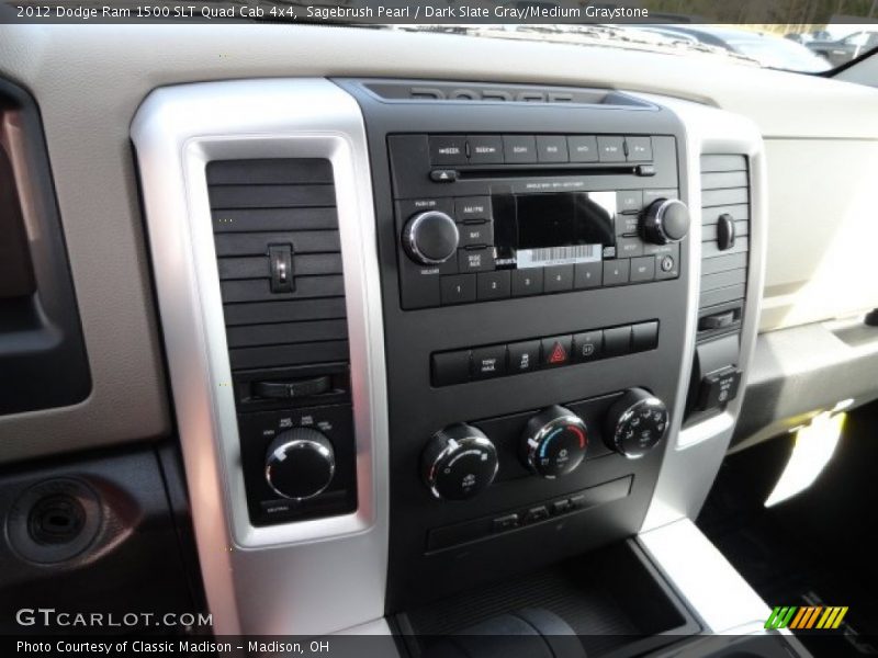 Sagebrush Pearl / Dark Slate Gray/Medium Graystone 2012 Dodge Ram 1500 SLT Quad Cab 4x4