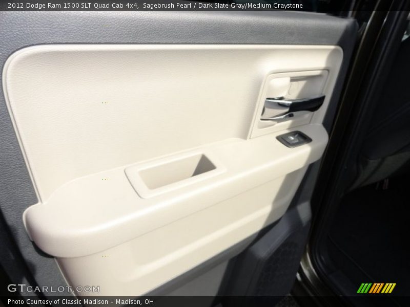Sagebrush Pearl / Dark Slate Gray/Medium Graystone 2012 Dodge Ram 1500 SLT Quad Cab 4x4