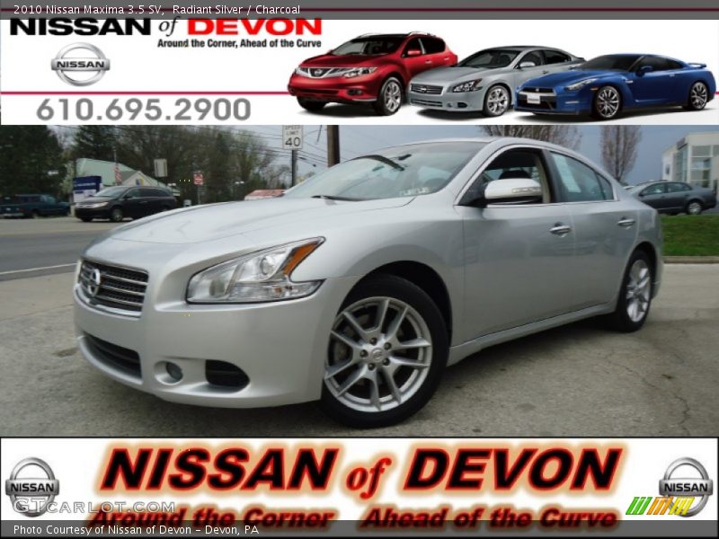 Radiant Silver / Charcoal 2010 Nissan Maxima 3.5 SV