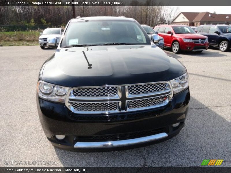Brilliant Black Crystal Pearl / Black 2012 Dodge Durango Citadel AWD