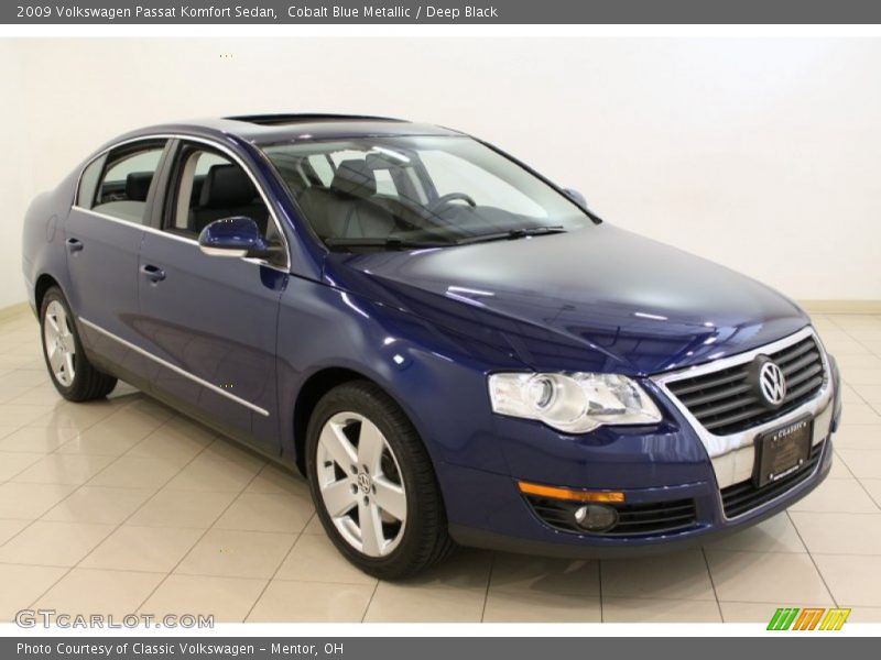 Cobalt Blue Metallic / Deep Black 2009 Volkswagen Passat Komfort Sedan