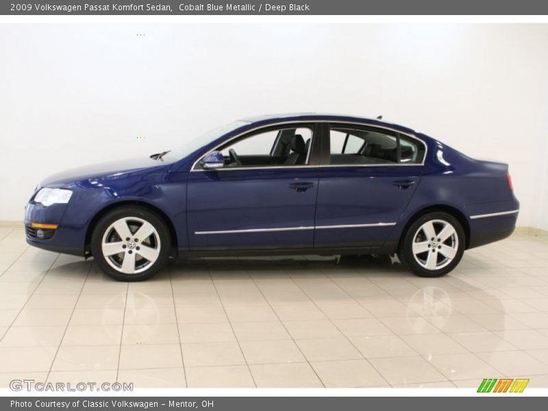 Cobalt Blue Metallic / Deep Black 2009 Volkswagen Passat Komfort Sedan